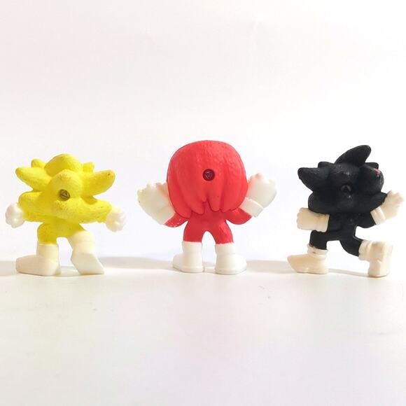 Lot 3 Sonic The Hedgehog 3 Happy Meal Toys Shadow Knuckles Super Sonic Loose - Picture 2 of 3